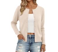 Trendy Queen Womens Cardigan Sweaters Lightweight Crew Neck Outfits Fall Fashion 2025 Clothing
