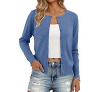 Trendy Queen Womens Cardigan Sweaters Lightweight Crew Neck Outfits Fall Fashion 2025 Clothing