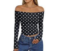 Trendy Queen Womens Off The Shoulder Tops Going Out Basic Sexy T Shirts
