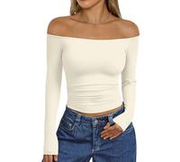 Trendy Queen Womens Off The Shoulder Tops Going Out Basic Sexy T Shirts