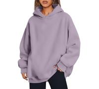 Trendy Queen Womens Oversized Hoodies Comfy Sweatshirts Fall Fashion 2025 Outfits Casual Tops Fleece Clothes with Pockets, Lightpurple, Large