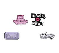 Trendy Quote Brooch Pins Set - “I See It I Like It I Want It/Thank U Next/Boy You’re Such a Dream/Moonlight Ticket” Alloy Enamel Lapel Pin Badge - Funny Blouse Pins Accessories for Clothing & Ja