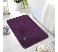 Trendy Realm Microfiber Memory Foam Bath Mat - Fast Drying Non slip Mats for Bathroom, Shower and Toiler Floor, Quick Dry, Water Absorbent and Washable Bathmats (Plum, 50x80cm + 50x40cm)
