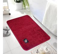Trendy Realm Microfiber Memory Foam Bath Mat - Fast Drying Non slip Mats for Bathroom, Shower and Toiler Floor, Quick Dry, Water Absorbent and Washable Bathmats (Red, 50x40cm)