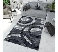 Trendy Realm Twilight Rugs - Large Fluffy Area Rug Carpet Washable Non-Slip Soft Modern Indoor Shaggy Floor Rug for Living Room, Bedroom, Hallway, Lounge - (Grey, 120x170 cm)