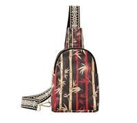 Trendy Red Gold Chinese waterproof sling bag lightweight bags fanny pack chest for day pack, Red gold Chinese, One Size