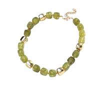Trendy Retro Acrylic Big Square Beaded Choker Necklace For Women, Handmade Geometric