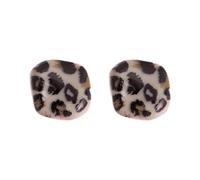 Trendy Retro Animal Print Acrylic Earrings Lightweight Design Versatile Fashion Stud Ear Accessories for Women Retro Acrylic Leopard Pattern Earrings