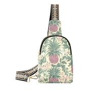 trendy Retro Pineapple and Flower fanny pack diaper cute women fanny pack crossbody for day pack