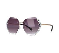 Trendy Retro Randlose Diamant Sonnenbrille Frauen Brille Dame Sonnenbrille Vintage Spiegel UV400