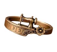 Trendy Sewing Machine Designs Rings with Tape Measure and Flower Detail Versatile Jewelry Stylish Finger Accessories Fashion Sewing Machine Accessory