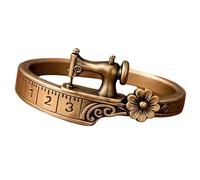Trendy Sewing Machine Designs Rings with Tape Measure and Flower Detail Versatile Jewelry Stylish Finger Accessories Fashion Sewing Machine Accessory