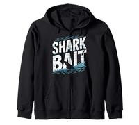 Trendy Shark Bait T Shirt Design for Ocean Lovers Zip Hoodie
