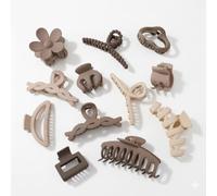 Trendy SheFinds Hair Claw Clips Set for Women & Girls - 4 Pcs Large, Medium & Small Clutcher Variety Pack, Non-Slip Strong Hold, Multicolor Matte Hair Accessories for Thin & Thick Hair (Random Color)