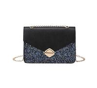 Trendy Shoulder Bag for Women Elegant Sequin Details Fashionable Small Square Bag Perfect companion for Dinner Stylish Fashion Accessories for Everyone, black, One Size