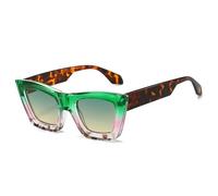 Trendy Simple Men And Women Large Frame Sunglasses Outdoor Driving Commuting Sports Shopping Street Shooting Sun Glasses(Green)