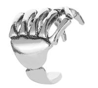 Trendy Skeleton Hand Spine Ear Cuff Alloy Ear Cartilage Clip Fashion Accessory for Music Festivals and Night Out Punk Skull Hand Spine Cuff