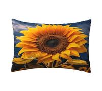 Trendy Soft Beautiful Sunflower 2 Print Pillowcase 30 X 45 Cm,Throw Cushion Cover With Hidden Zipper
