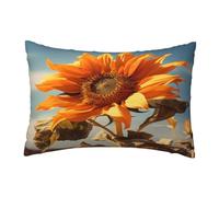 Trendy Soft Beautiful Sunflower Print Pillowcase 30 X 45 Cm,Throw Cushion Cover With Hidden Zipper