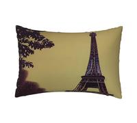 Trendy Soft Eiffel Tower Paris Print Pillowcase 30 X 45 Cm,Throw Cushion Cover With Hidden Zipper