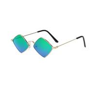 Trendy Sommer Frauen Sonnenbrille Unregelm??igen Vintage Kleine Rahmen Rhombus Damen Sonnenbrille Schattierungen Retro Legierung Brillen