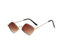 Trendy Sommer Frauen Sonnenbrille Unregelm??igen Vintage Kleine Rahmen Rhombus Damen Sonnenbrille Schattierungen Retro Legierung Brillen