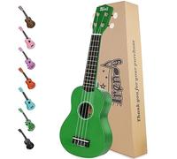 Trendy Soprano Ukulele Beginner Kit 21 Inch Hawaiian Ukulele for Kid Adult Student with Gig Bag (Green)