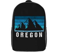 Trendy Sports Bag Oregon Mountain Retro Travel Bag Adjustable Straps Knapsack for Camping, Work, Hiking, 42X32X14Cm