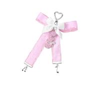 Trendy Star Bowknot Dot Music Symbol Holder Soft Polyester Decorative Ornament Cartoon Star Keychain Decoration