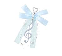Trendy Star Bowknot Dot Music Symbol Holder Soft Polyester Decorative Ornament Cartoon Star Keychain Decoration