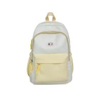 Trendy Star Pattern Backpack Ergonomic Design Nylon for Commute Travel School & Outdoor Use Travel Backpack, Light Yellow, Mass Beauty