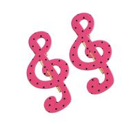 Trendy Star Stripe Note Designing Hair Clip Pack of 2pcs Comfortable Acrylic Hair Pins Headdress for Girls Lady Ornament