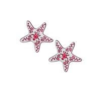 Trendy Starfishes Floral Designs Sturdy Alloy Earrings Portable Accessory For Women Casual And Formal Stylish Outfits Alloy Floral Print Earrings