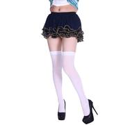 Trendy stockings for everyday use. Shaping design. Versatile for skirts. All year round comfort., White, One Size