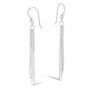 Trendy Stranded Stick Drop .925 Sterling Silver Dangle Earrings | Earrings for Women | Sterling Silver Earrings | Dangle Earrings For Women