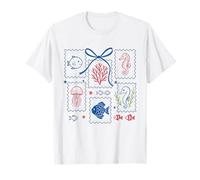 Trendy Summer Coastal Jellyfish Seahorse Coastal Aesthetic T-Shirt