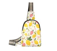 trendy Summer Fruits Retro Yellow body fanny pack waterproof anti theft crossbody bag for travel, summer fruits retro yellow