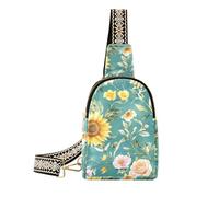 trendy Sunflowers Floral Spring Retro cross body bags anti-theft cross body bag for for travel