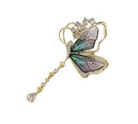 Trendy Tassels Butterfly Jewelry Elegant Waterdrops Shape Designs Sturdy Alloy Brooch Portable For Social Event Alloy Tassels Pin