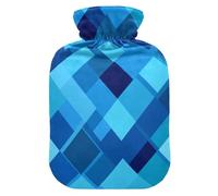 Trendy Teal Royal Blue Travel hot Water Bottle with Soft Cover, 2L hot compresses for The Body for (Scenario), (Scenario), (Scenario)