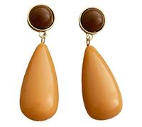 Trendy Teardrop Shape Pendant Earrings with Alloy and Resin Construction Perfect for Casual and Formal Occasions Vintage Drops Earrings