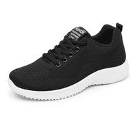 Trendy Trainers Women's Comfortable Airy Casual Shoes for Corsa Sport Women's Simple, Breathable Shoes Sola Morbi for Running Trekking Ventilated Mesh Trainers for Jogging Walking Shoes, black, 8.5 UK
