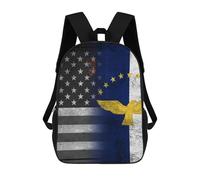 Trendy Travel Bags Vintage U.S.A Azores Flag Rucksack Resistant Schools Backpack for Hiking, Camping, Work, 42X32X14Cm
