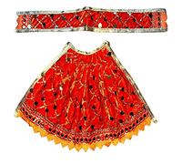 Trendy Treasures® MATA Ji Lehenga and Chunri Devi Goddess Dress (Height 18cm Length 32cm,Orange)