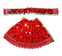 Trendy Treasures® MATA Ji Lehenga and Chunri Devi Goddess Dress (Height 18cm Length 32cm, Red)
