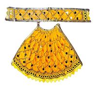 Trendy Treasures® MATA Ji Lehenga and Chunri Devi Goddess Dress (Height 18cm Length 32cm, Yellow)