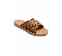 Trendy Trotters Womens Crisscross Flat Bed Leopard Sandals - Ladies Summer Slip-On-Shoes - 4