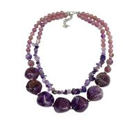 Trendy Two Layer Statement Necklace Portable Acrylic Pendant for Daily Outfits Trendy Women ' s Jewelry