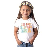 Trendy Tykes in My Big Sis Era Kids' T-Shirt - 100% Soft Cotton for Future Big Sisters White