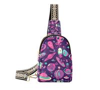Trendy Ufo Aliens Rockets Cartoon Purple bags for girls multipurpose travel bags for women for day pack, ufo Aliens rockets cartoon purple, One Size
